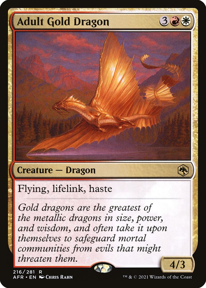 Adult Gold Dragon - Adventures in the Forgotten Realms
