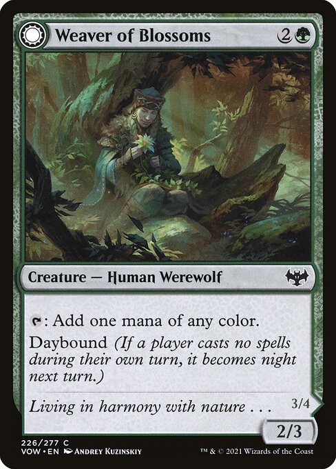 Weaver of Blossoms // Blossom-Clad Werewolf - Buy MTG Cards