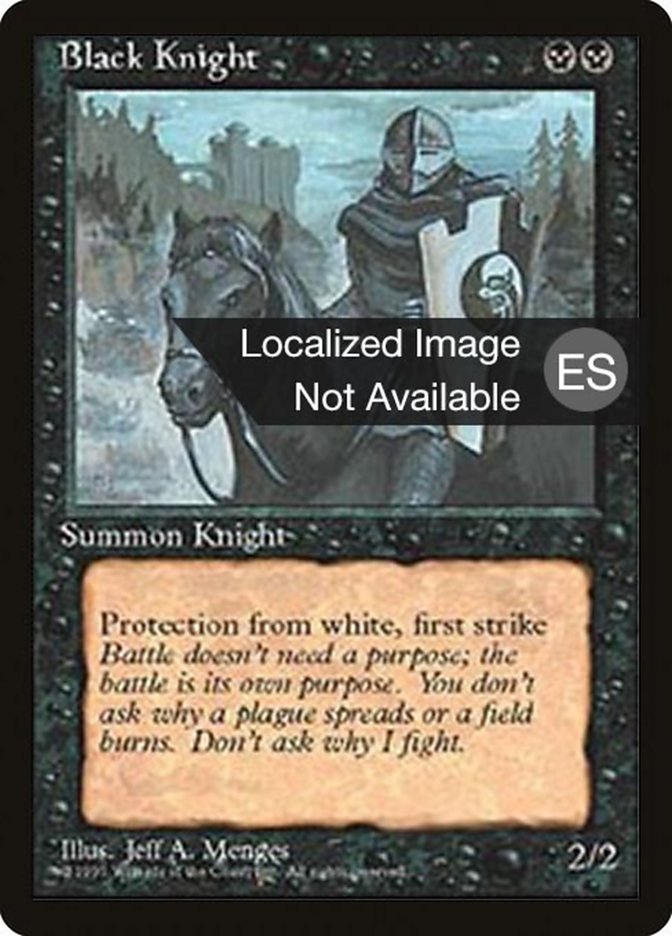 Black Knight - Fourth Edition Foreign Black Border