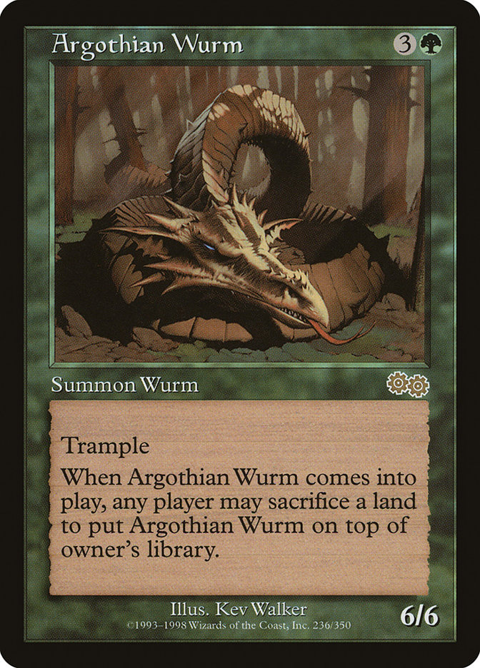 Argothian Wurm - Urza's Saga