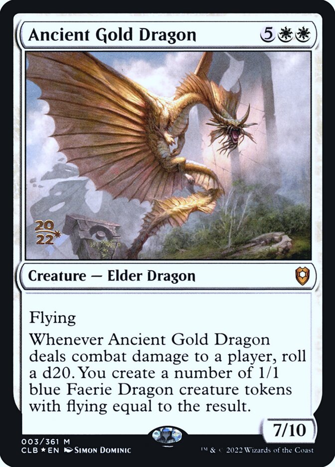 Ancient Gold Dragon - Battle for Baldur's Gate Promos