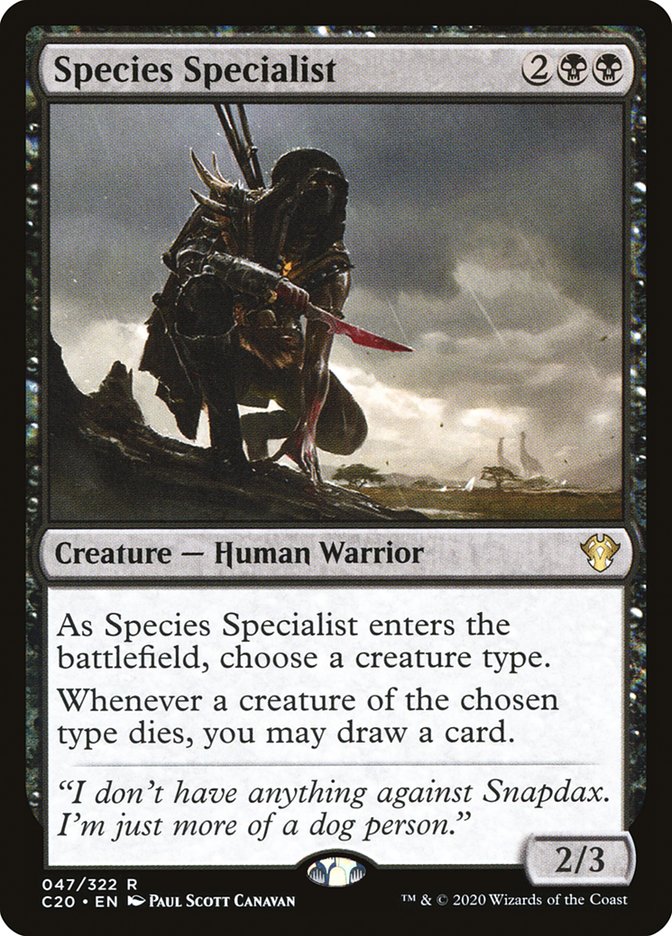 Species Specialist - Commander 2020