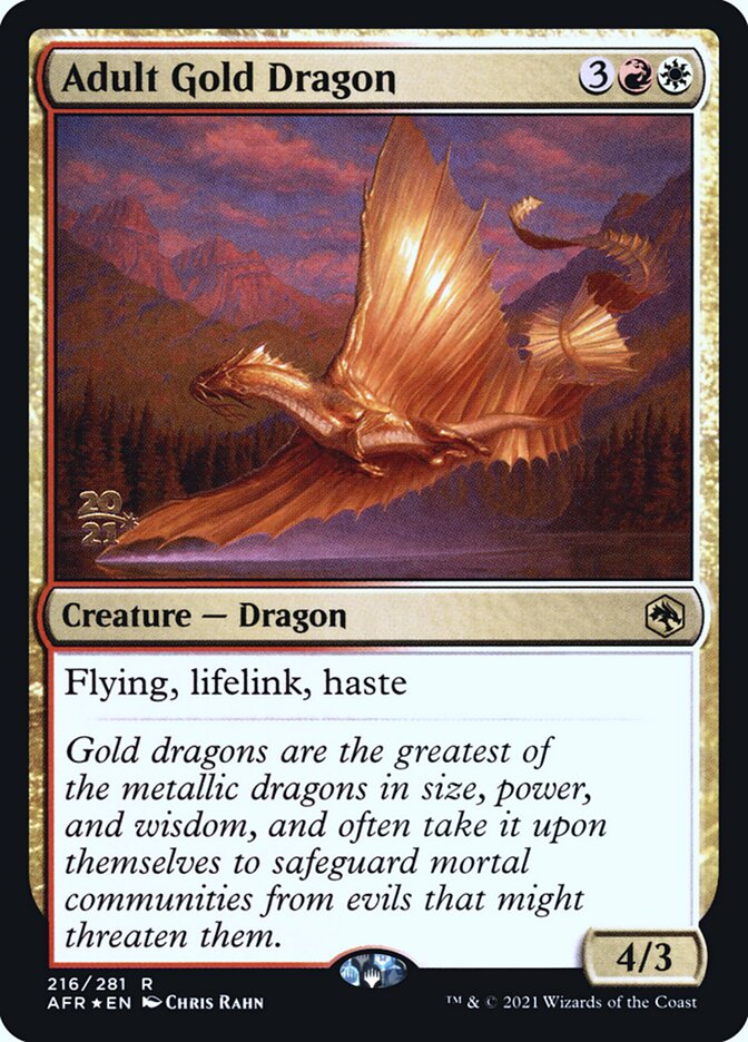 Adult Gold Dragon - Adventures in the Forgotten Realms Promos