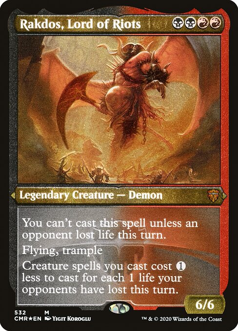 Rakdos, Lord of Riots – Etched Foil