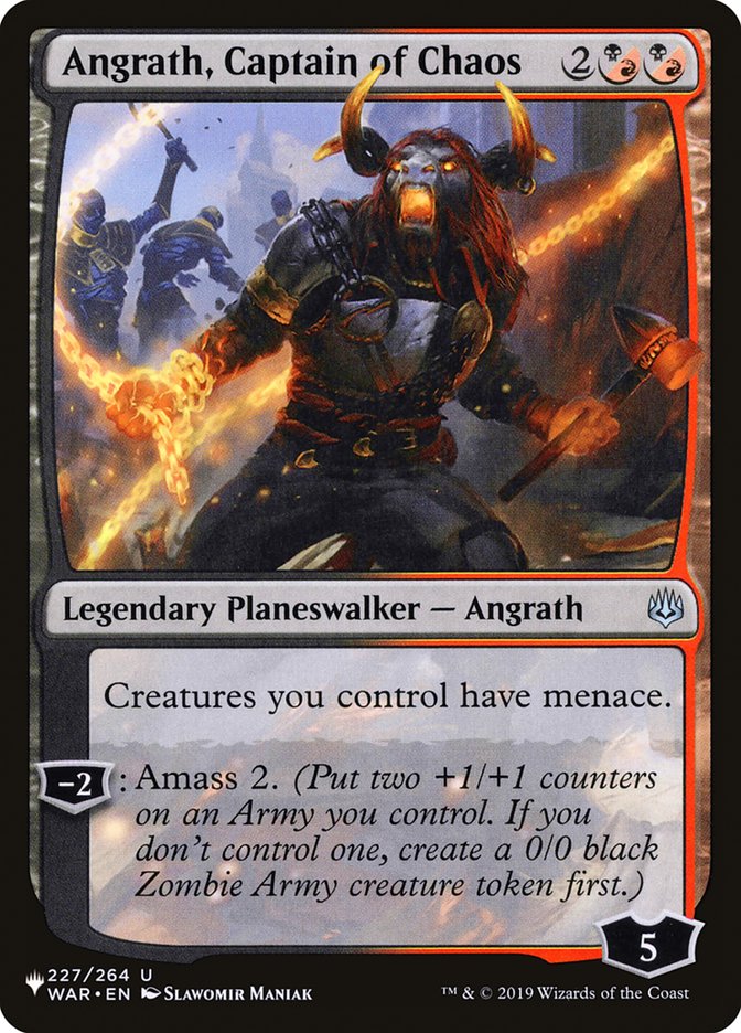Angrath, Captain of Chaos - The List