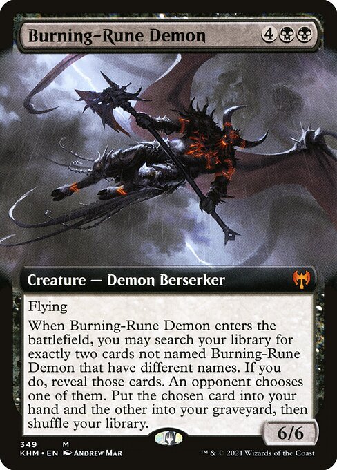 Burning-Rune Demon – Extended-Art Cards – Foil
