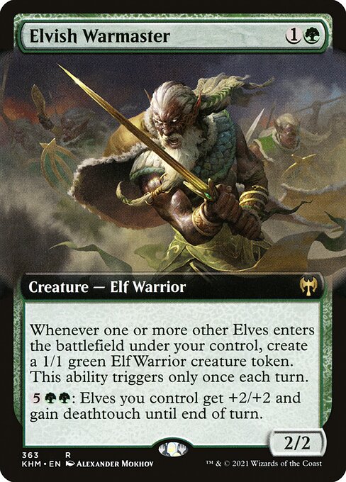 Elvish Warmaster – Extended-Art Cards – Foil