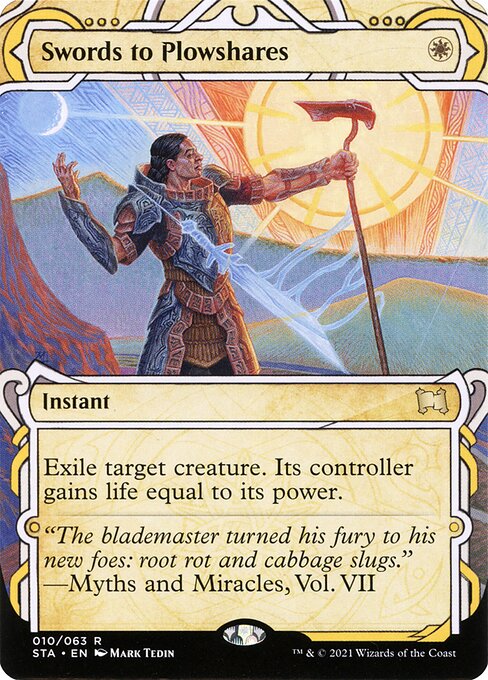 Swords to Plowshares – Alternate-Art Borderless – Etched Foil