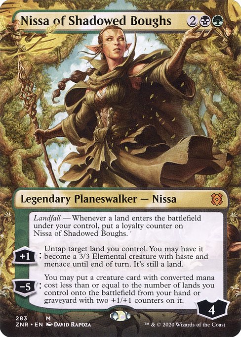 Nissa of Shadowed Boughs – Borderless Planeswalker